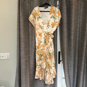 Ruffle wrap dress